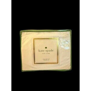Kate Spade New York King Sheet Set 300 Thread Count White 100% Cotton 4pc New